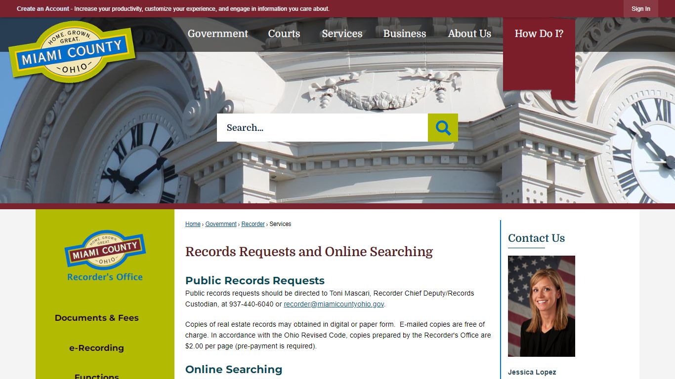 Records Requests and Online Searching | Miami County, OH ...